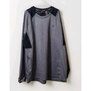 Men's Spyder Active 1/4 Zip Long Sleeve Shirt Size Large ProWeb Moisture Wicking